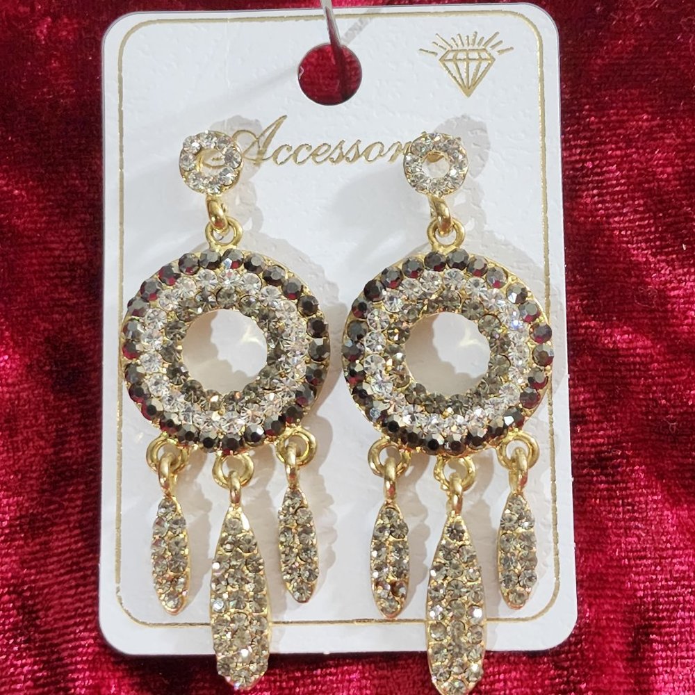 Golden silver 2.1 inch Earrings.